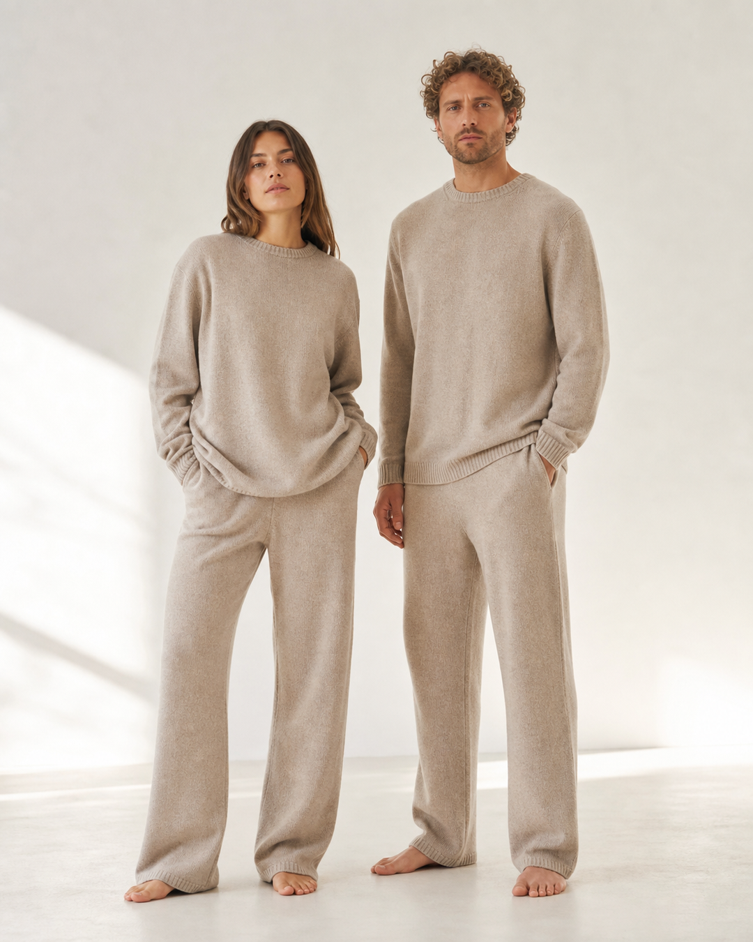 Smėlio spalvos derantis unisex komplektas