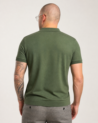 Žali Essential polo marškinėliai – vaizdas iš nugaros