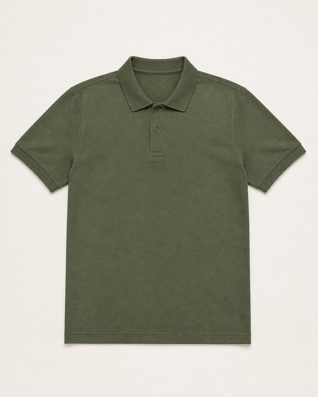 Žali Essential polo marškinėliai – produkto išdėstymas